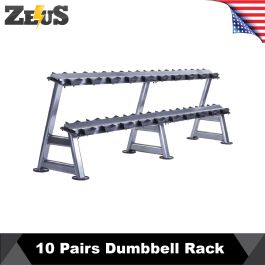 Lbd Rack 10 Pairs Dumbbell Rack with Saddles (2 Tier) DBRACK
